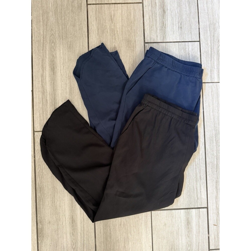Marine Layer Allison Pant Bundle Black & Navy XL Versatile Stretch Dolphin Hem
